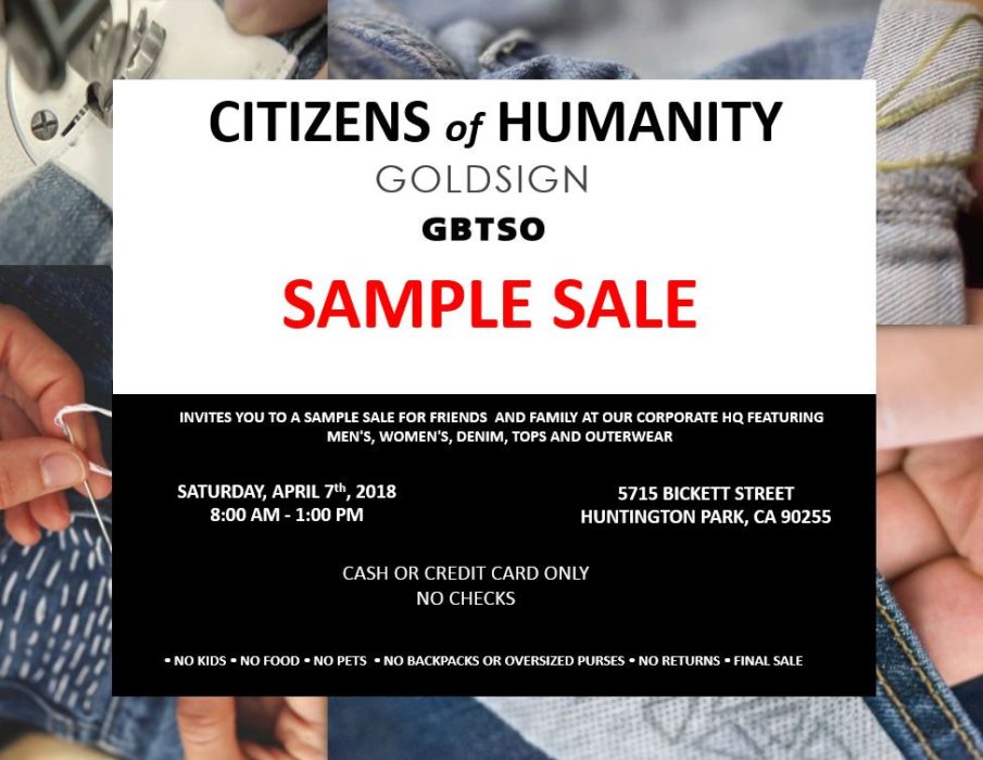 citizen of humanity sample sale